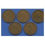5- 1912-S Lincoln Head Cents