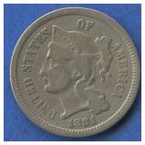 1881 Three-Cent Nickel