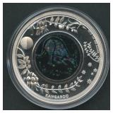 Australian Opal The Kangaroo .999 Silver Rd 1 ozt