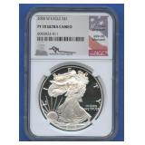 2005-W ASE Silver Eagle NGC PF70 Ultra Cameo