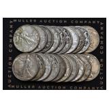 Roll of Mixed Walking Liberty Half Dollars