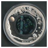 Australian Opal The Koala .999 Silver Round 1 ozt