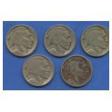 5- 1914 Dated Buffalo Nickels