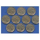 10- Mixed Buffalo Nickels Higher Grades