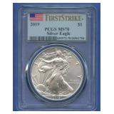 2019 ASE Silver Eagle PCGS MS70