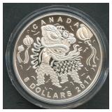 2017 Canada $8 Lion Dance .999 Silver Rd 7.96 g