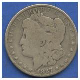 1887 Morgan Silver Dollar