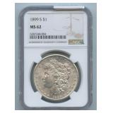 1899-S Morgan Silver Dollar NGC MS 62