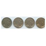 4- 1917 Dated Buffalo Nickels