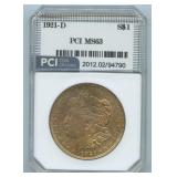 1921-D Morgan Silver Dollar PCI Graded