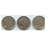3- 1915 Dated Buffalo Nickels