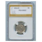 1916-D Buffalo Nickel PGA Graded