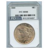 1923 Peace Silver Dollar PCI Graded