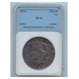 1923-D Peace Silver Dollar NNC Graded