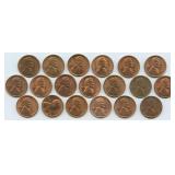 19- Mixed 1940's and 1950's Lincoln Head Cents