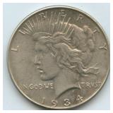 1934 Peace Silver Dollar