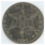 1858 Three-Cent Silver Piece