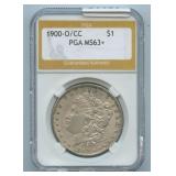 1900-O/CC Morgan Silver Dollar PGA Graded
