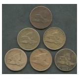 6- Flying Eagle Cents 1857-1858