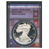 2020-S ASE Silver Eagle ANACS PR70 DCAM