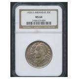 1935-S Arkansas Silver Commem Half NGC MS64