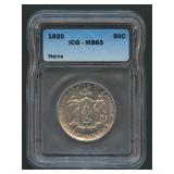 1920 Maine Centennial Commem Half ICG MS63