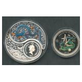 (1.5 ozt TW) 2- Year of the Dragon Silver Coins