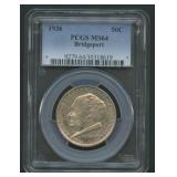 1936 Bridgeport Silver Commem Half PCGS MS64