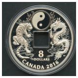 2016 Canada $8 Tiger & Dragon .999 Silver 20.9g