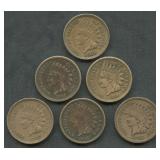 6- Mixed Copper-Nickel Indian Head Cents