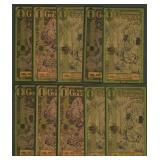 10- Mixed Utah, WY, and NH $1 Goldbacks