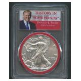 2017 ASE Silver Eagle PCGS MS70 DJ Trump