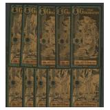 10- 2023 and 2024 Nevada and UT $5 Goldbacks