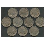 10- 1919-S Buffalo Nickels