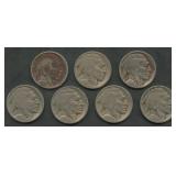 7- 1919-D Buffalo Nickels