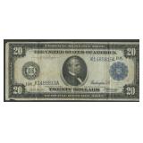 1914 $20 Fed Reserve Note Dallas FR-1004