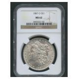 1887-O Morgan Silver Dollar NGC MS 62