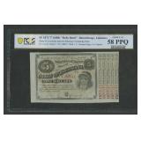 1880 Baton Rouge, LA 'Baby Bonds' PCGS 58 PPQ