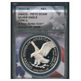 2021-W ASE Ty-2 Silver Eagle ANACS PR70 DCAM