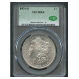 1904-O Morgan Silver Dollar CAC MS 64