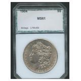 1904 Morgan Silver Dollar PCI MS 61