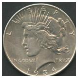 1934 Peace Silver Dollar
