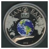2012 Cook Is $10 Proof Nano Earth .925 Silver