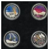 Set of 4 Canada $20 Colorized .999 Silver Proofs