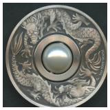 2017 Tuvalu $1 Dragon & Pearl .999 Silver 1 ozt