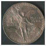 1983 Mexico Libertad .999 Silver 1 ozt