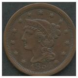 1854 Braided Hair Large Cent