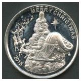 2015 Holiday .999 Silver Round 1 ozt