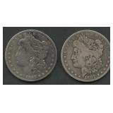 1882-O and 1887-O Morgan Silver Dollars