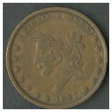 1837 Hard Times Token